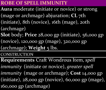 Robe of Spell Immunity